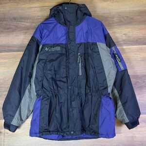 Columbia Men's Medium Winter Jacket Black Purple